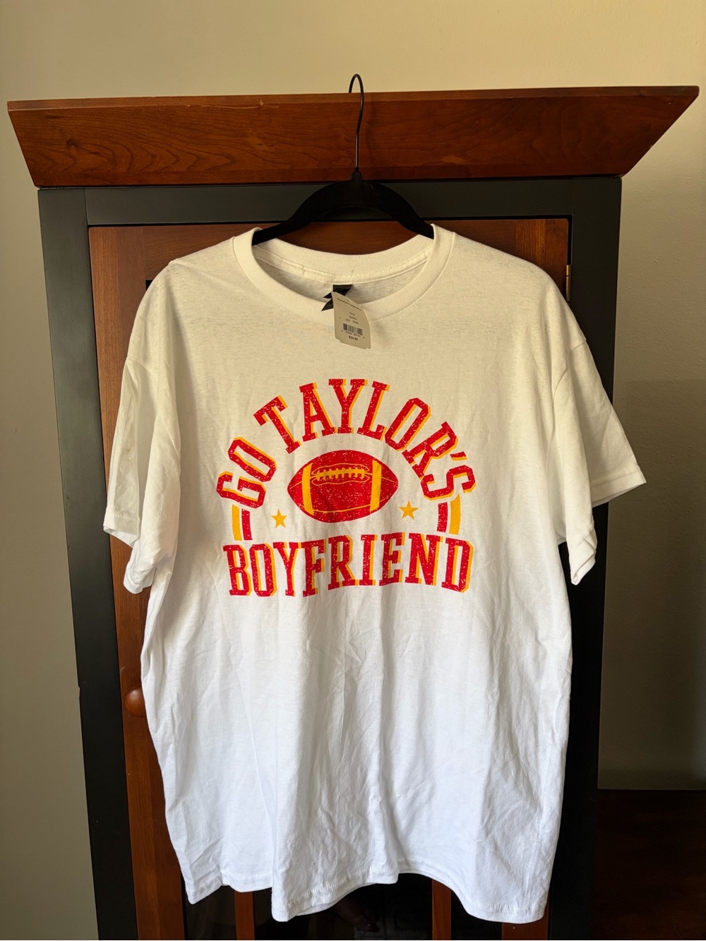 White "Go Taylor's Boyfriend" Graphic Tee